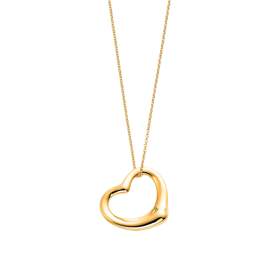 Elsa Peretti Colgante Open Heart 22mm Yellow Gold