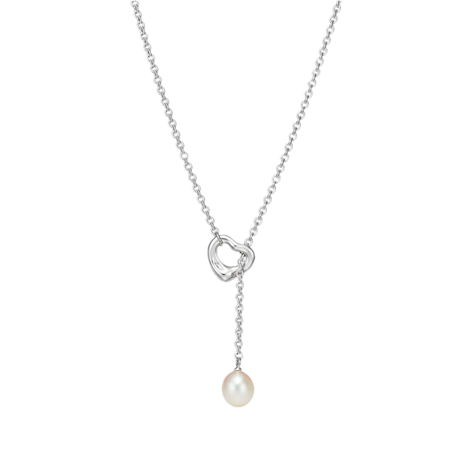 Elsa Peretti Colgante Open Heart Lariat Silver