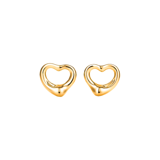 Elsa Peretti Pendientes Open Heart 11mm Yellow Gold