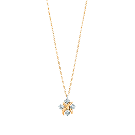 Tiffany by Jean Schlumberger Colgante Lynn Yellow Gold & Diamonds in Silver