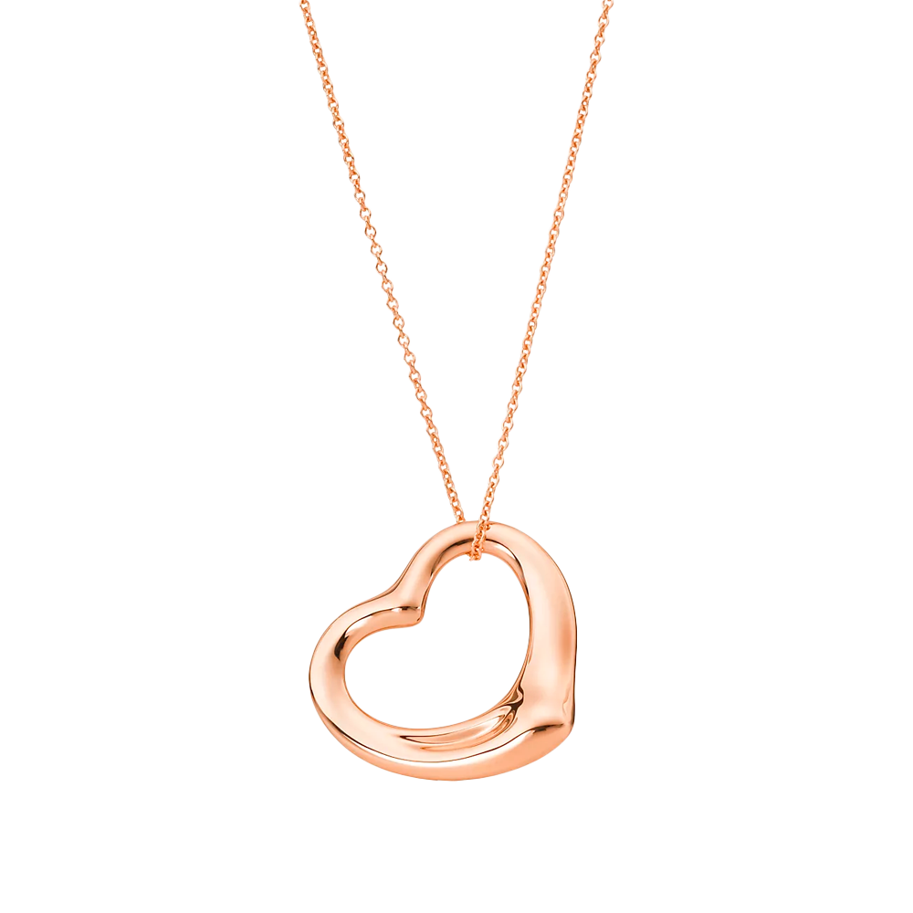 Elsa Peretti Colgante Open Heart 22mm Rose Gold