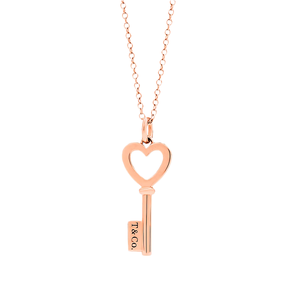 Tiffany Keys Colgante Heart Key Mini Rose Gold