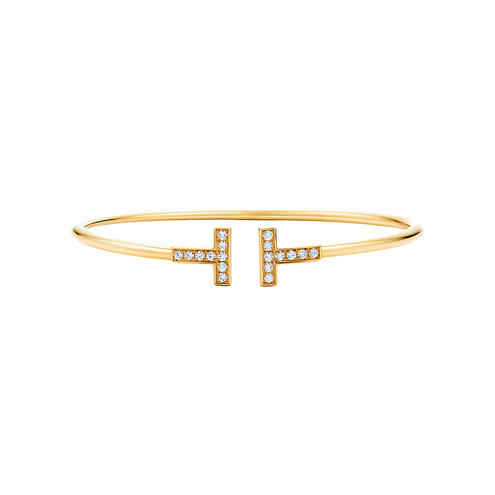 Tiffany T Brazalete Diamond Wire Yellow Gold