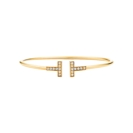 Tiffany T Brazalete Diamond Wire Yellow Gold