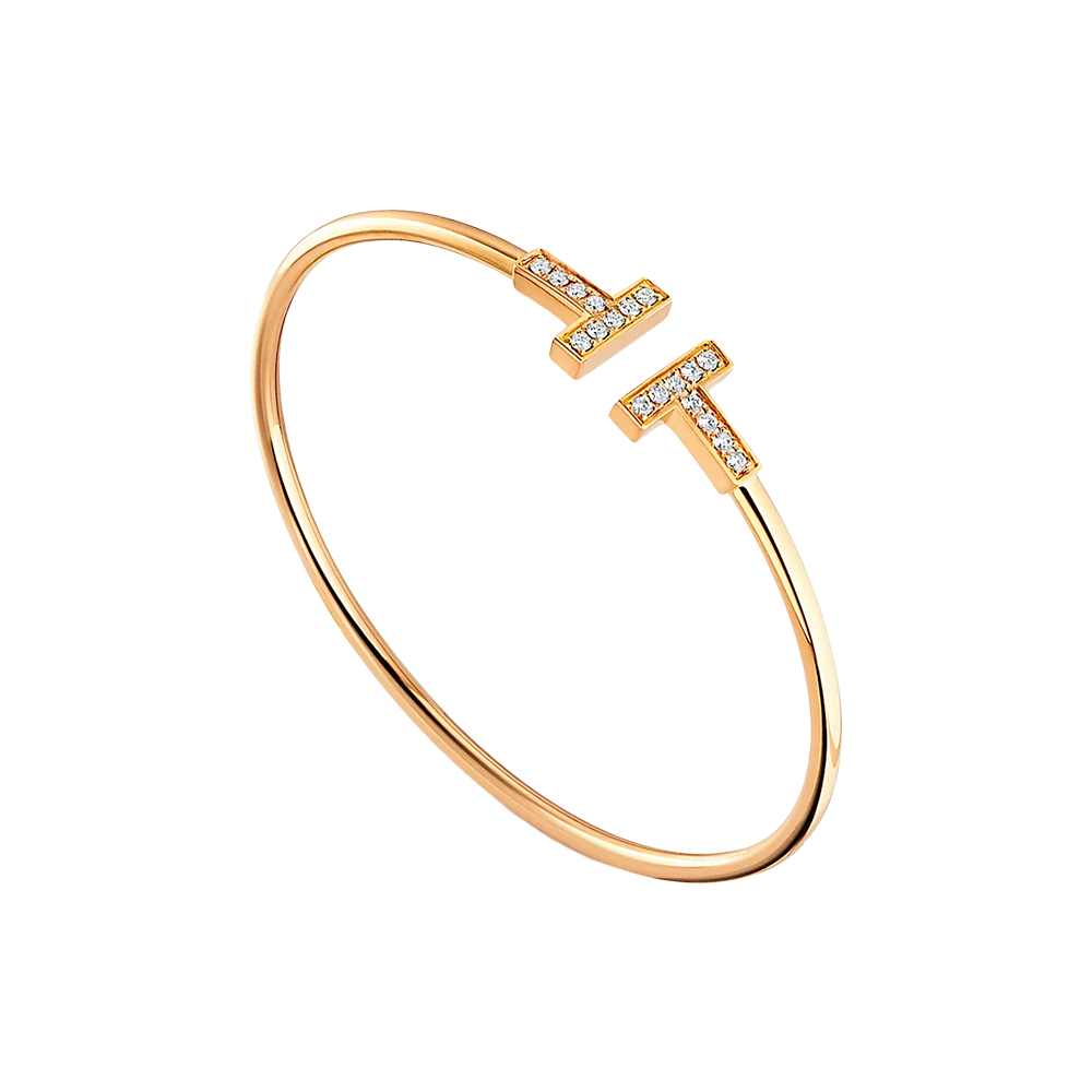 Tiffany T Brazalete Diamond Wire Yellow Gold