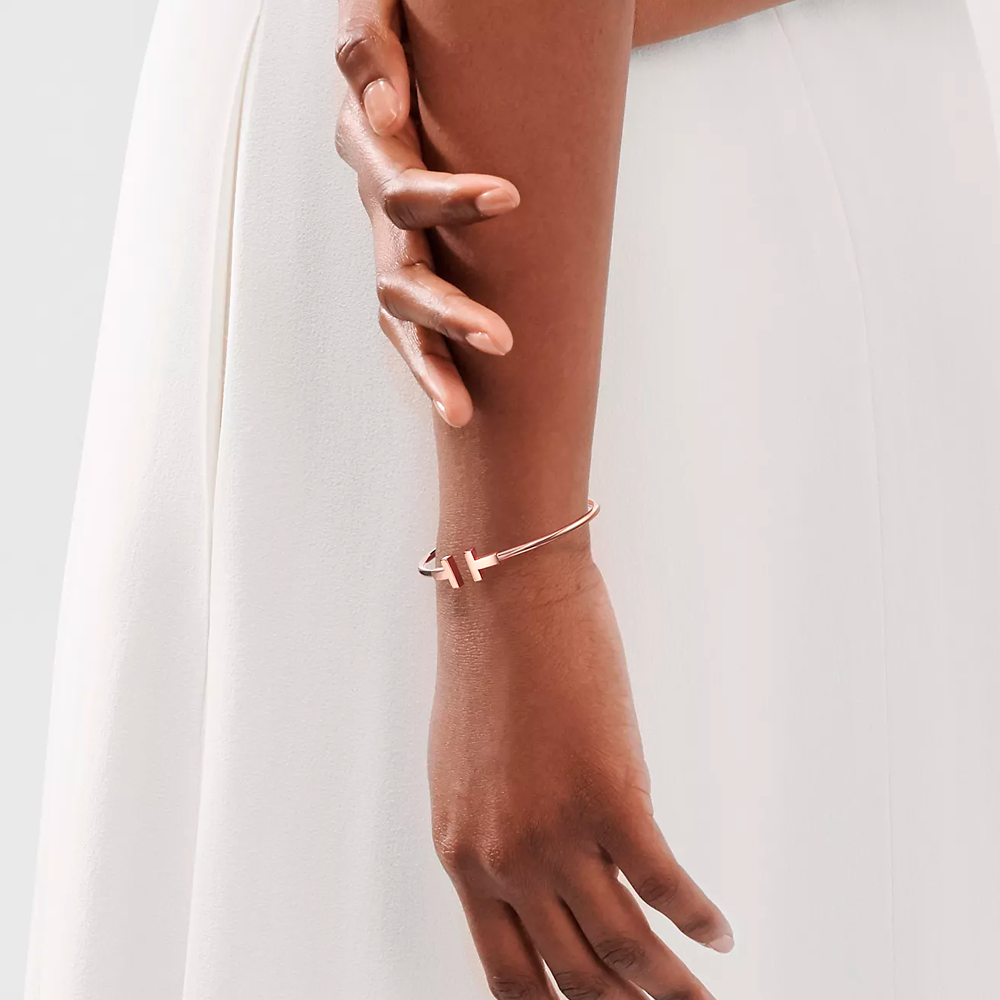 Tiffany T Brazalete Wire Rose Gold