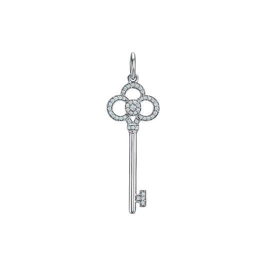 Tiffany Keys Colgante Crown Key White Gold & Diamonds