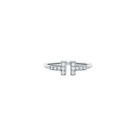 Tiffany T Anillo Wire White Gold & Diamonds