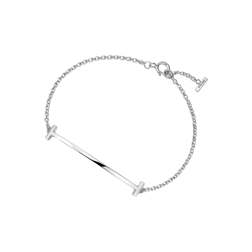 Tiffany T Brazalete Smile Medium White Gold