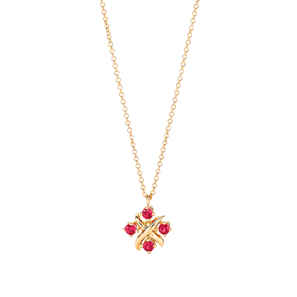 Tiffany by Jean Schlumberger Colgante Lynn Yellow Gold & Rubies