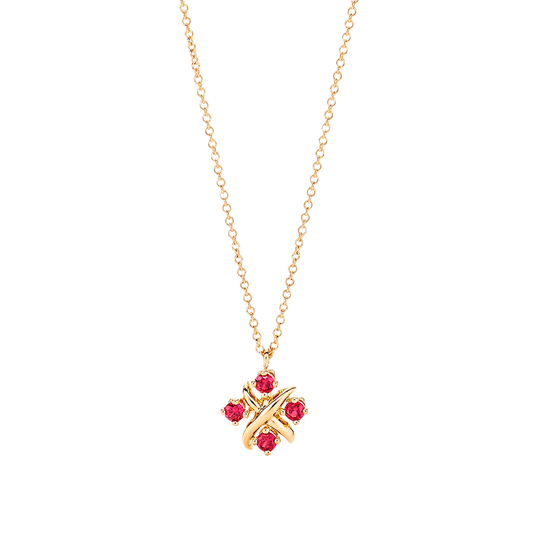 Tiffany by Jean Schlumberger Colgante Lynn Yellow Gold & Rubies