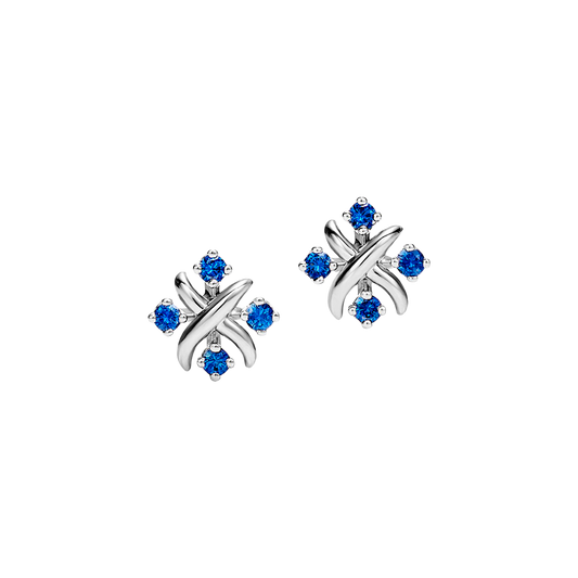 Tiffany by Jean Schlumberger Pendientes Lynn Silver & Sapphires