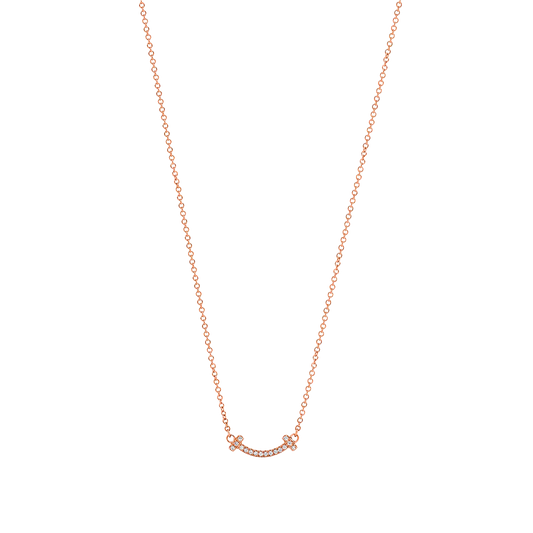 Tiffany T Colgante Smile Mini Rose Gold & Diamonds