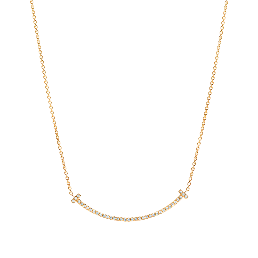 Tiffany T Colgante Smile Yellow Gold & Diamonds