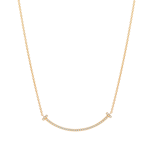 Tiffany T Colgante Smile Yellow Gold & Diamonds