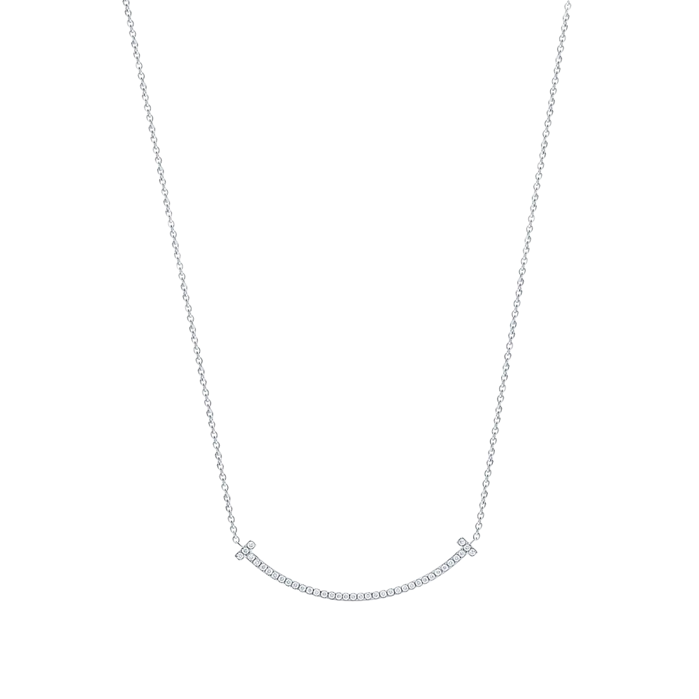 Tiffany T Colgante Smile White Gold & Diamonds