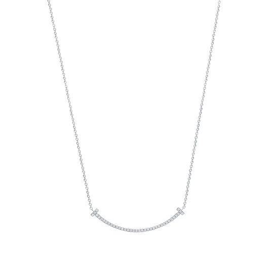 Tiffany T Colgante Smile White Gold & Diamonds