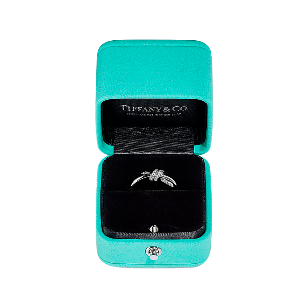 Tiffany Knot Anillo White Gold & Diamonds