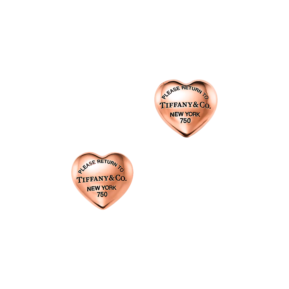 Return to Tiffany Pendientes Full Heart Rose Gold