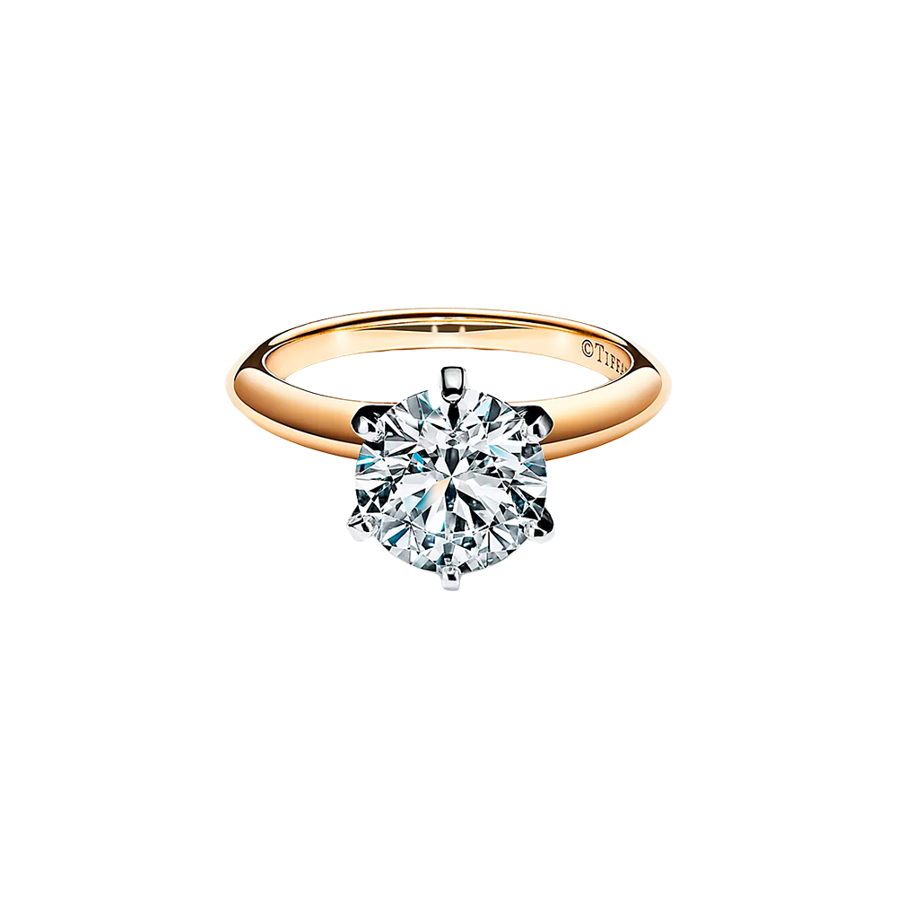 Tiffany Setting Anillo de Compromiso Yellow Gold