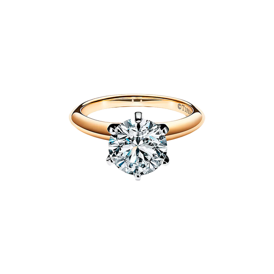 Tiffany Setting Anillo de Compromiso Yellow Gold