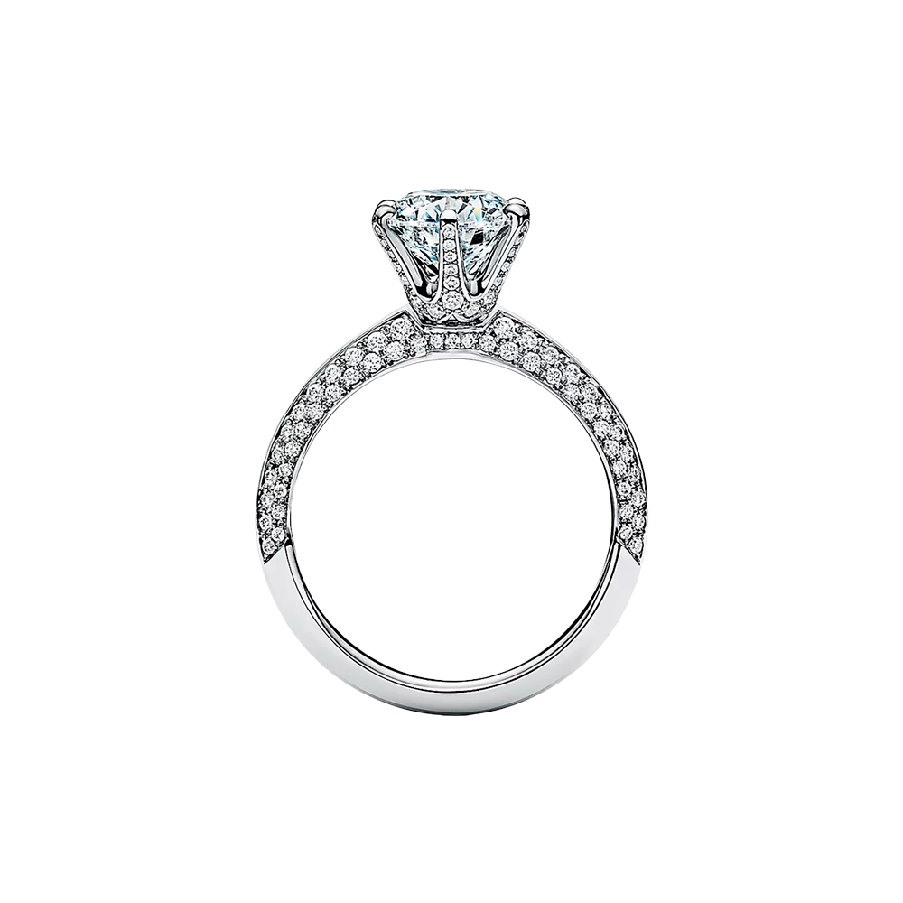 Tiffany Setting Anillo de Compromiso Platinum