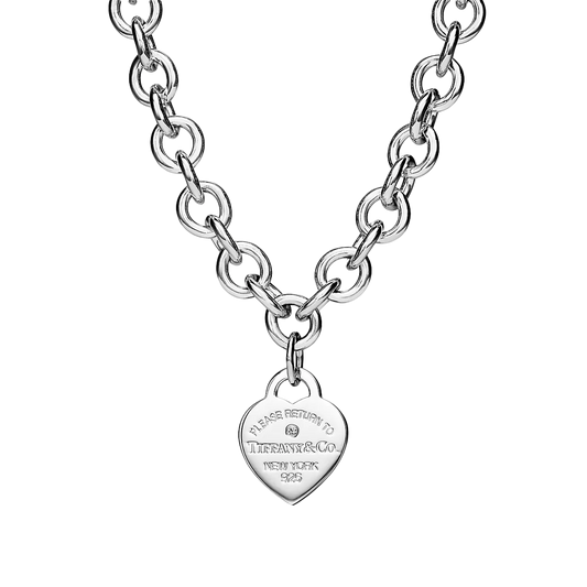 Return To Tiffany Collar Heart Tag Silver & Diamond