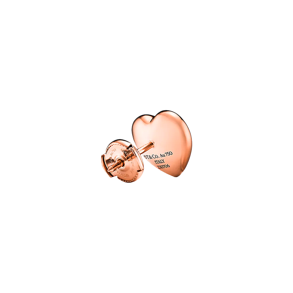 Return to Tiffany Pendientes Full Heart Rose Gold