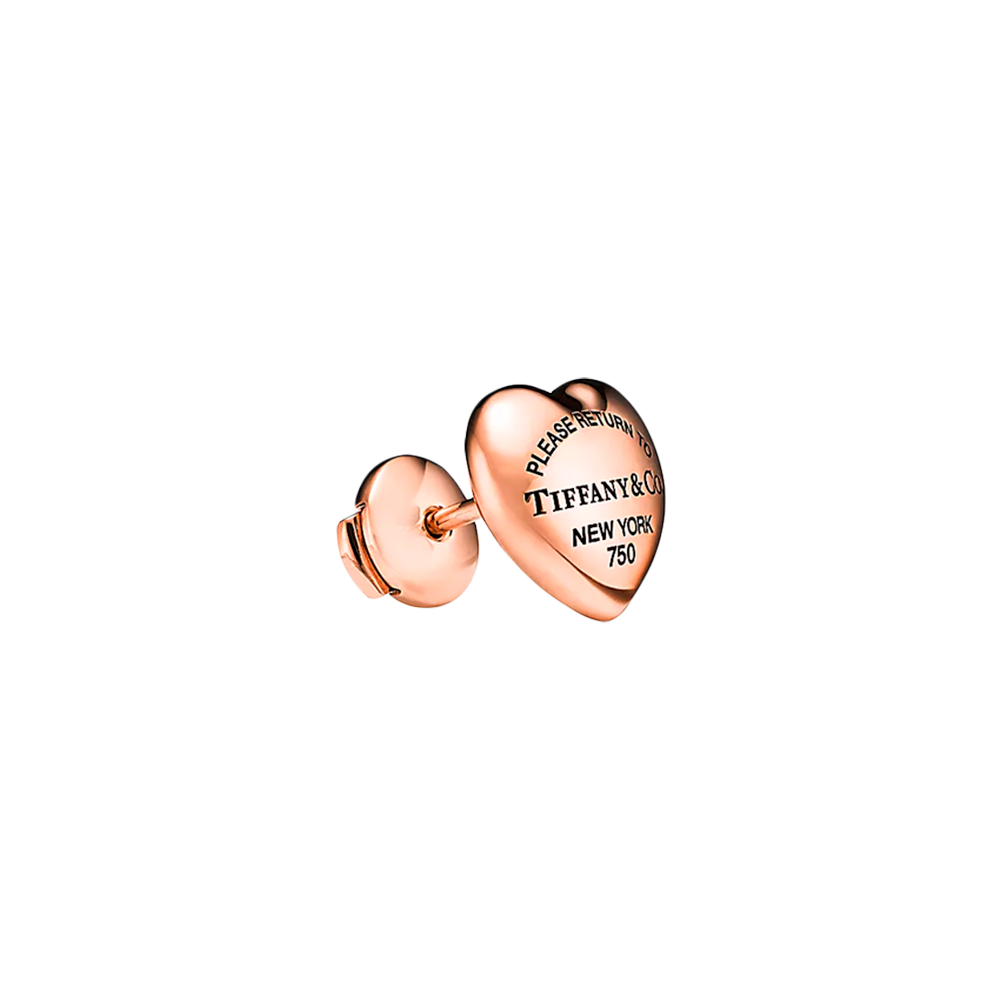 Return to Tiffany Pendientes Full Heart Rose Gold