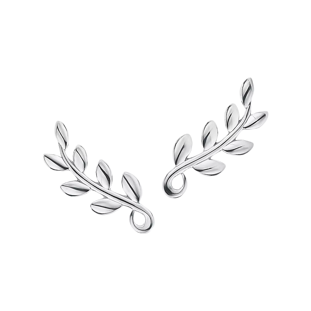 Paloma Picasso Pendientes Olive Leaf Climber Silver